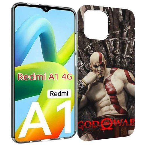 чехол mypads god of war кратос для xiaomi redmi note 12 poco x5 задняя панель накладка бампер Чехол MyPads God of War Кратос для Xiaomi Redmi A1 задняя-панель-накладка-бампер