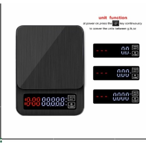 Весы электронные для кофе с дисплеем экрана касания таймера 10Kg/0.1G