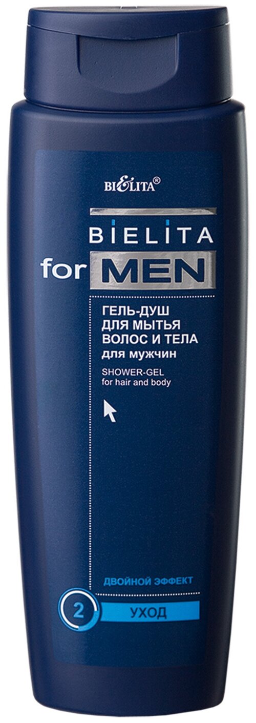 Bielita Гель для душа Bielita for men для волос и тела, 400 мл