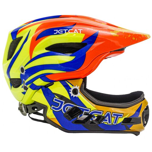 Шлем защитный JETCAT, FullFace Raptor SE, S, orange/yellow|blue шлем защитный jetcat fullface raptor se s orange yellow blue