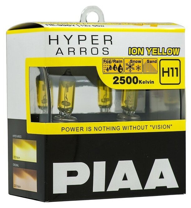 Галогенные лампы PIAA BULB HYPER ARROS ION YELLOW 2500K HE-996Y (H11)