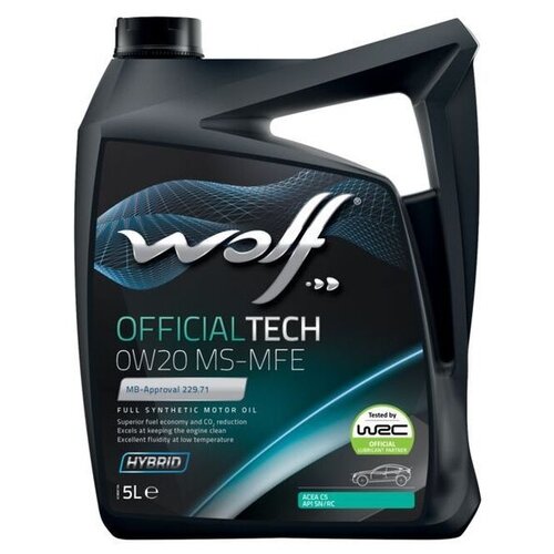 WOLF OIL 8331350 WOLF OFFICIALTECH 0W20 MS-MFE * Масло моторное синт. 5л