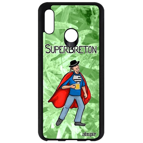 фото Чехол для мобильного honor 10 lite, "супербретонец" смешной юмор utaupia
