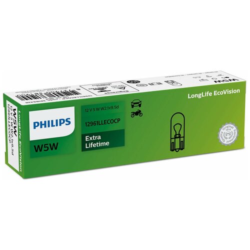 W5w Longlife Ecovision 12v (5w) Лампа Min10 Philips арт. 12961LLECOCP