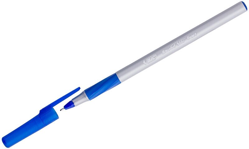 Комплект 20 шт, Ручка шариковая Bic "Round Stic Exact" синяя, 0.7мм, грип