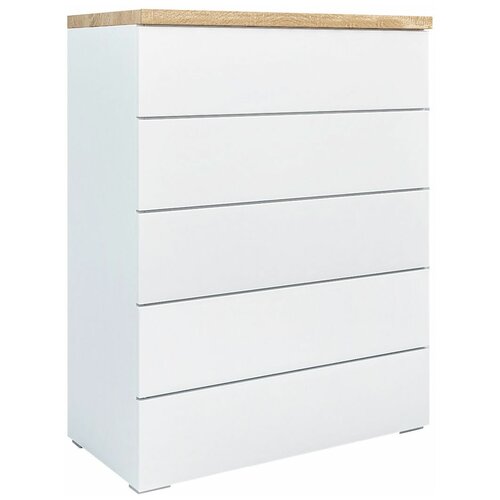 Комод  Милана 1708.М2 , размер: 75х38 см , цвет: дуб сонома/белый