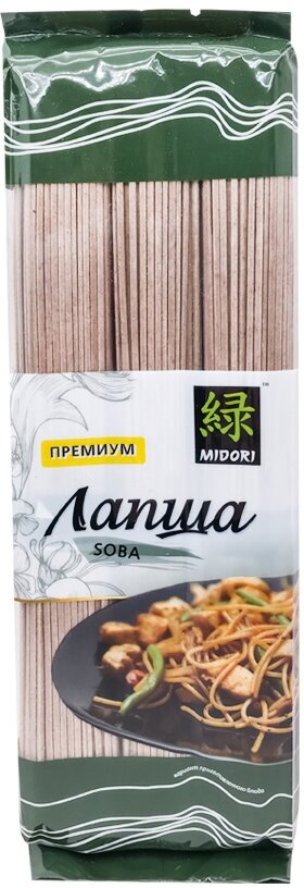 Лапша Соба премиум (soba noodles) Midori | Мидори 300г