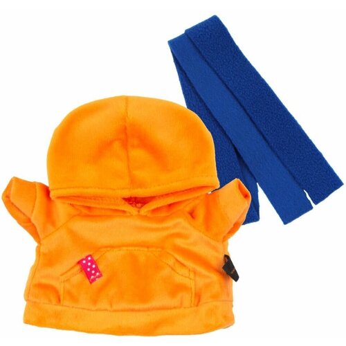 фото Одежда для кота басика худи с капюшоном и шарф , 19 см. подарок для девочки / budi basa basik&co