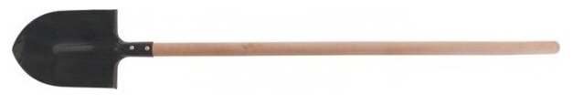 Лопата штыковая с ребрами жесткости, с деревянным черенком 190х350х1420 мм 77212 - фотография № 10