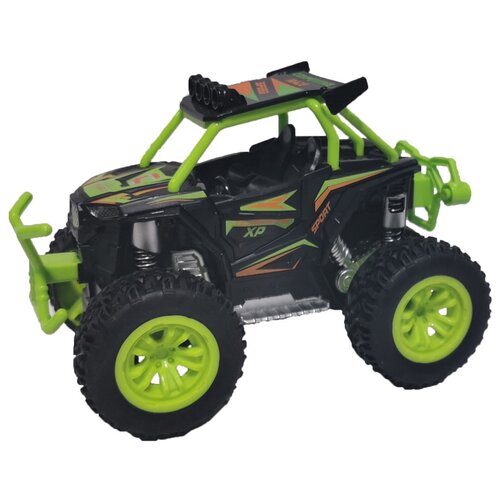 Машинка Funky Toys FT61061 1:24, 18 см, черный/зеленый игровой набор playmates toys tmnt патрульные багги лео и дон 94033