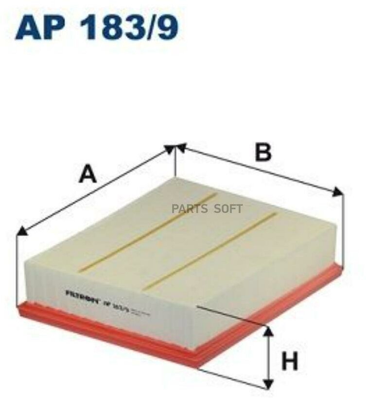 FILTRON AP183/9 Воздушный фильтр 1.6 TDI, 1.8 TFSI, 1.8GTI AUDI A1, SKODA Rapid, SEAT Ibiza V, Toledo VW