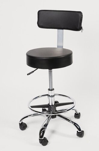 Изображение товара Стул мастера NOVOKOM СТ-17КА, с газлифтом, черный, искусственная кожа