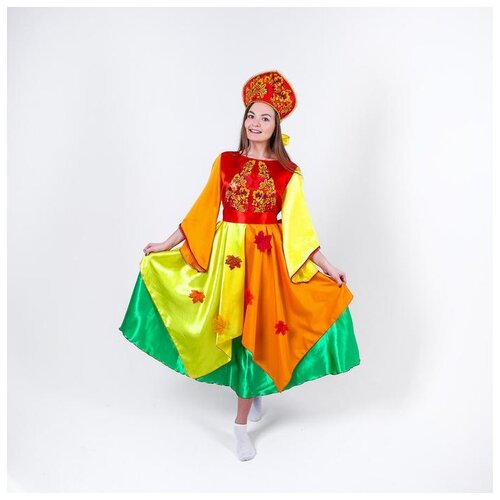 фото Карнавальный костюм страна карнавалия "осень", платье, кокошник, размер 50-52