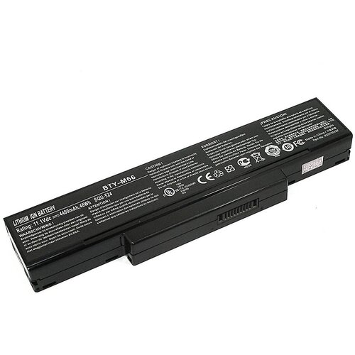 Аккумуляторная батарея для ноутбука MSI GX600 GX610 GX620 (BTY-M66) 11.1V 4400mAh аккумулятор для ноутбука dns 0129308 0129309 0133834 0133241 0137759 0139124 11 1v 4400mah pn squ 1002 916t2135f