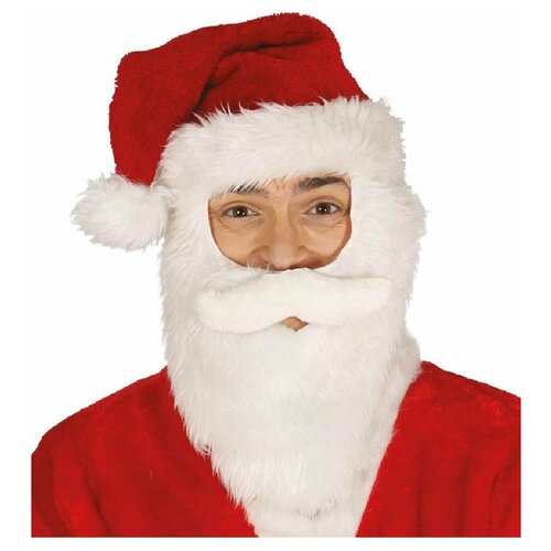 костюм санта клауса 2nd skin zentai 5092 48 50 Колпак Санта Клауса с бородой (17624)