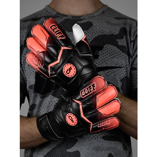 Перчатки вратарские CF-21031 размер: 7 черно-оранжевый, перчатки для футбола.