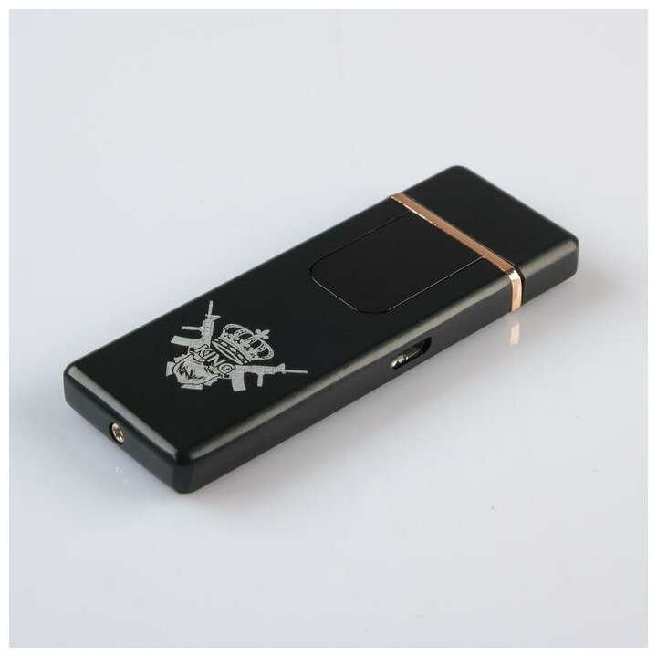 Зажигалка электронная "KING", USB, спираль, 3 х 7.3 см, черная 5244320 - фотография № 5