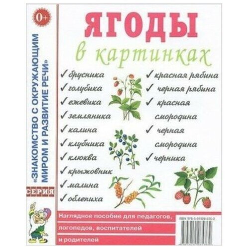 Ягоды в картинках. Наглядное пособие для педагогов, логопедов, воспитателей и родителей. 9785907195837