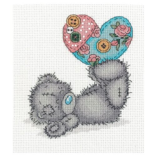 фото Klart набор для вышивания tatty teddy с рукодельным сердцем 14.5 x 16 см (mty-8-268)