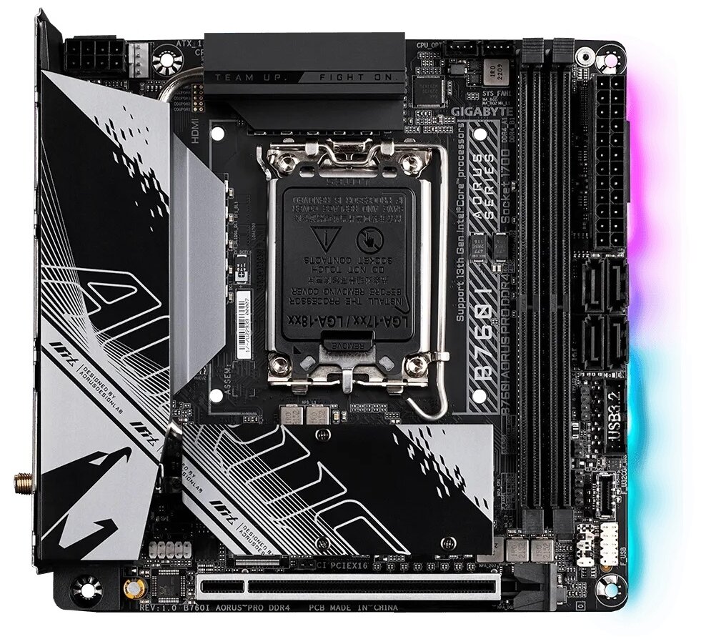 Материнская плата Gigabyte B760I AORUS PRO DDR4, RTL