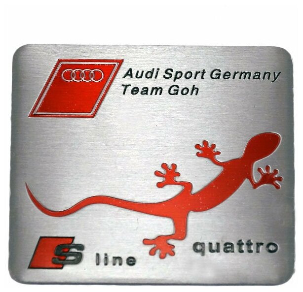 Шильдик Audi Team Quattro аллюминиевый