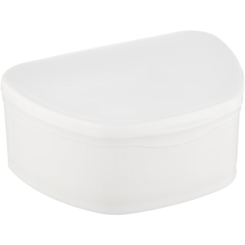 StaiNo Denture Box – Бокс пластиковый ортодонтический, 95*74*39 мм, белый футляр miradent dento box pink для ортодонтических конструкций розовый