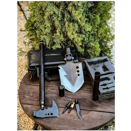 Многофункциональная лопата и топор в кейсе туристический универсальный набор для путешествий и в машину 6400₽