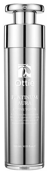 Ottie Platinum Aura Active Toner - Антивозрастной тонер Роскошь платины
