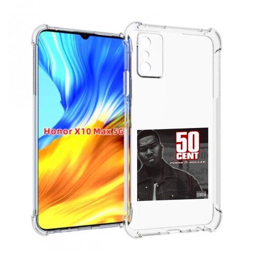 Чехол MyPads 50 Cent - Power Of The Dollar для Honor X10 Max задняя-панель-накладка-бампер чехол mypads 50 cent power of the dollar для iphone 14 pro max задняя панель накладка бампер