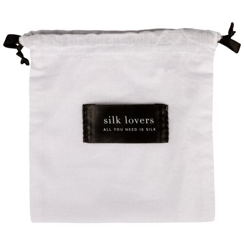фото Шелковая резинка silk lovers из 100% натурального шелка серебристая, размер standart