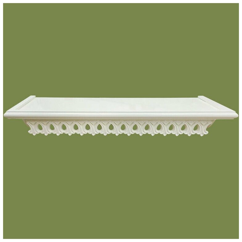 фото Навесная полка для икон 1 ярусная прямая ажурная