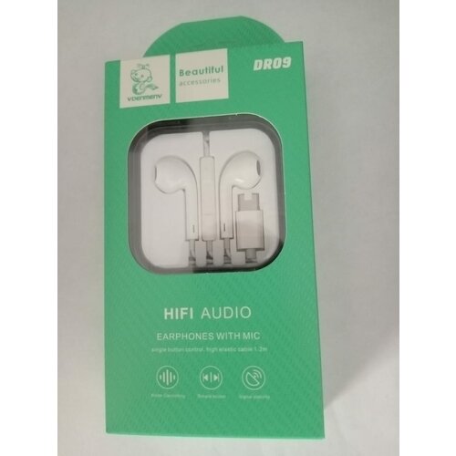 Гарнитура Denmen DR09 на Type-C 12м белая 39000₽