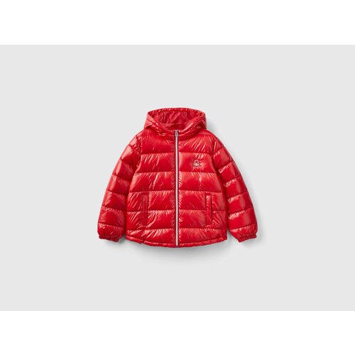 Куртка UNITED COLORS OF BENETTON для девочек, демисезон/зима, размер 120 (S), красный