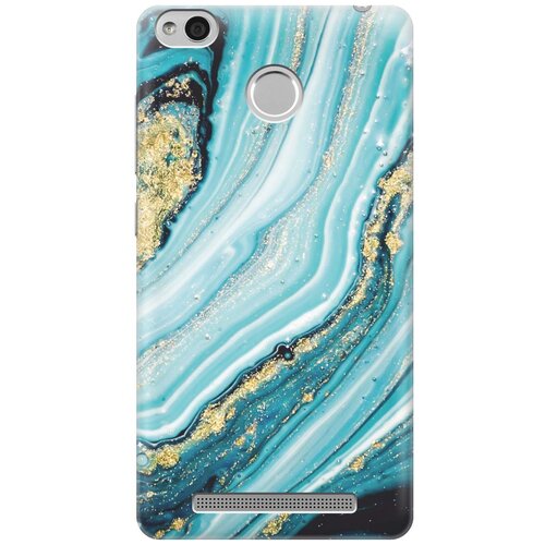 фото Cиликоновый чехол на xiaomi redmi 3 pro / сяоми редми 3 про с принтом "green marble" gosso