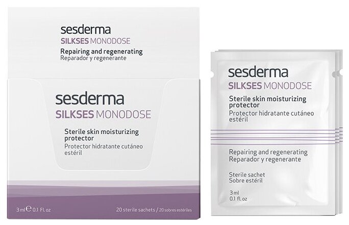 SesDerma Silkses Monodose Sterile Skin Moisturizing Protector Увлажняющий крем-протектор в индивидуальных упаковках для лица