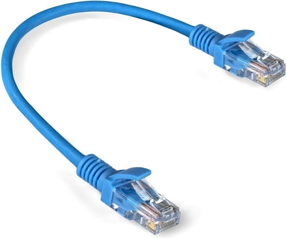 Патч-корд Exegate UTP-RJ45-RJ45-5e-0,3M-BL (EX258667RUS)