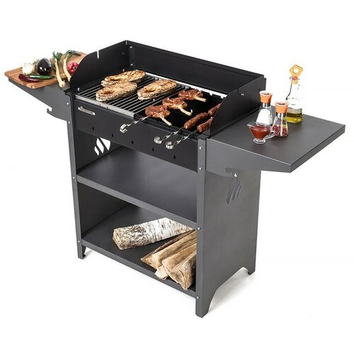 Мангал "Family Standart Grill FSG2000" 133,2 х 39,4 х 89,5 см, 2 мм, крышка, боковые полки