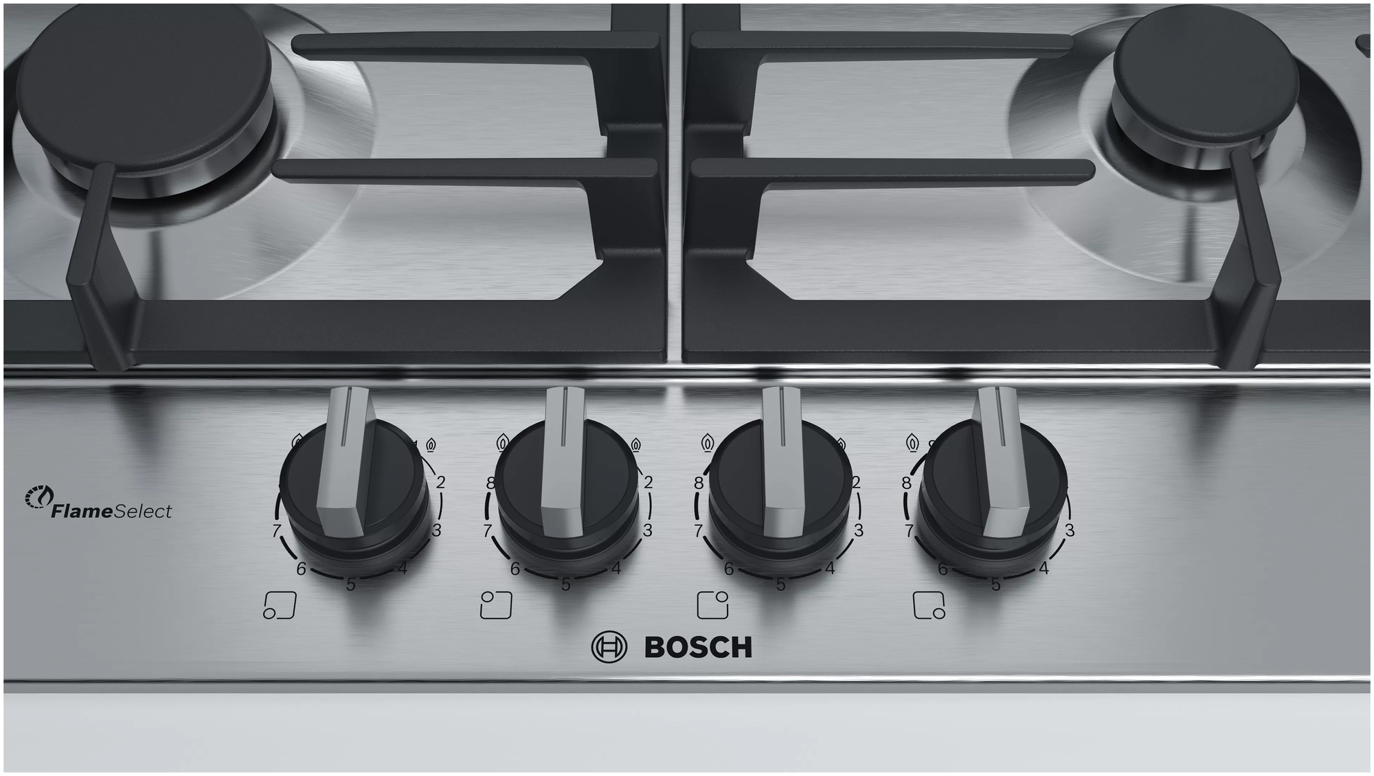 Газовая варочная панель Bosch PCP6A5B90R, серебристый - фотография № 2