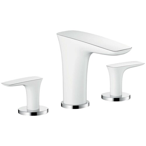 Смеситель для раковины (умывальника) hansgrohe PuraVida 15073400 белый/хром смеситель для раковины умывальника hansgrohe puravida 15074000 хром