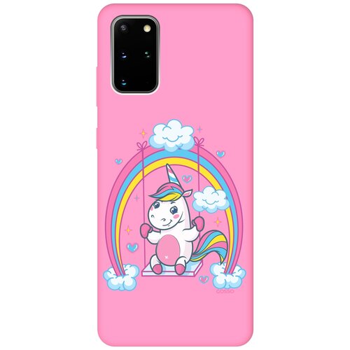 фото Re:pa чехол - накладка soft sense для samsung galaxy s20+ с 3d принтом "unicorn" розовый