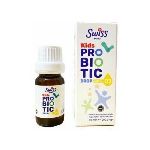 SwissBork Probiotic Kids / СвиссБорк пробиотик для детей с D3 в каплях