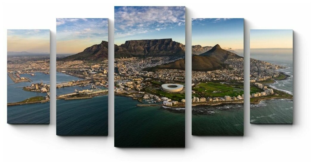 Модульная картина Потрясающая панорама Кейптауна 190x105