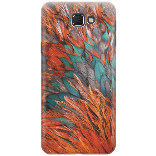 фото Cиликоновый чехол на samsung galaxy j5 prime / самсунг джей 5 прайс с принтом "разноцветные перья" gosso