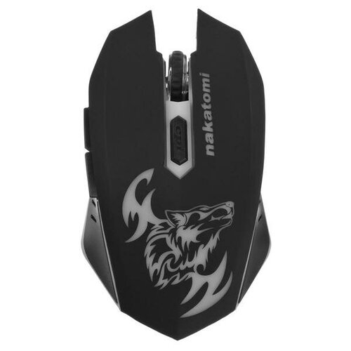 Беспроводная мышь NAKATOMI MROG-15U, black мышь nakatomi mrog 20ur gaming игровая беспроводная аккумуляторная usb чёрная