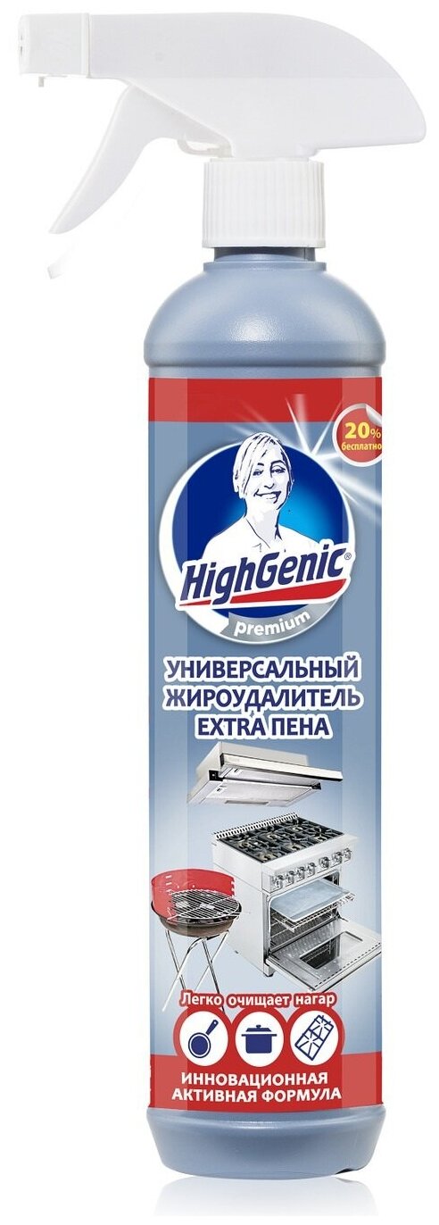 Жироудалитель HighGenic Premium Extra-пена, универсальный , 500 мл . - фотография № 1