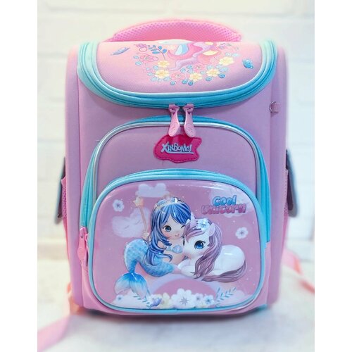 Школьный ранец-рюкзак для девочки Куклы Русалка 3D рисунок; Ранец школьный каркасный с ортопедической спинкой