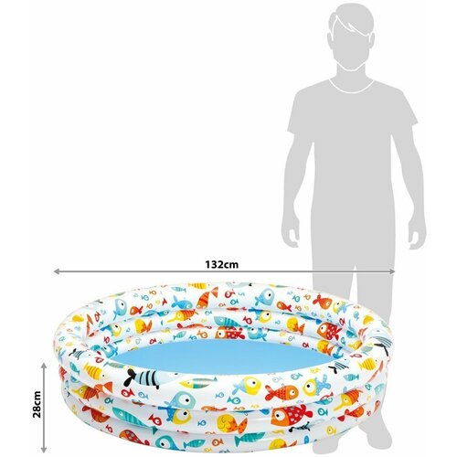 Бассейн Intex Подводный мир, 132х28 см