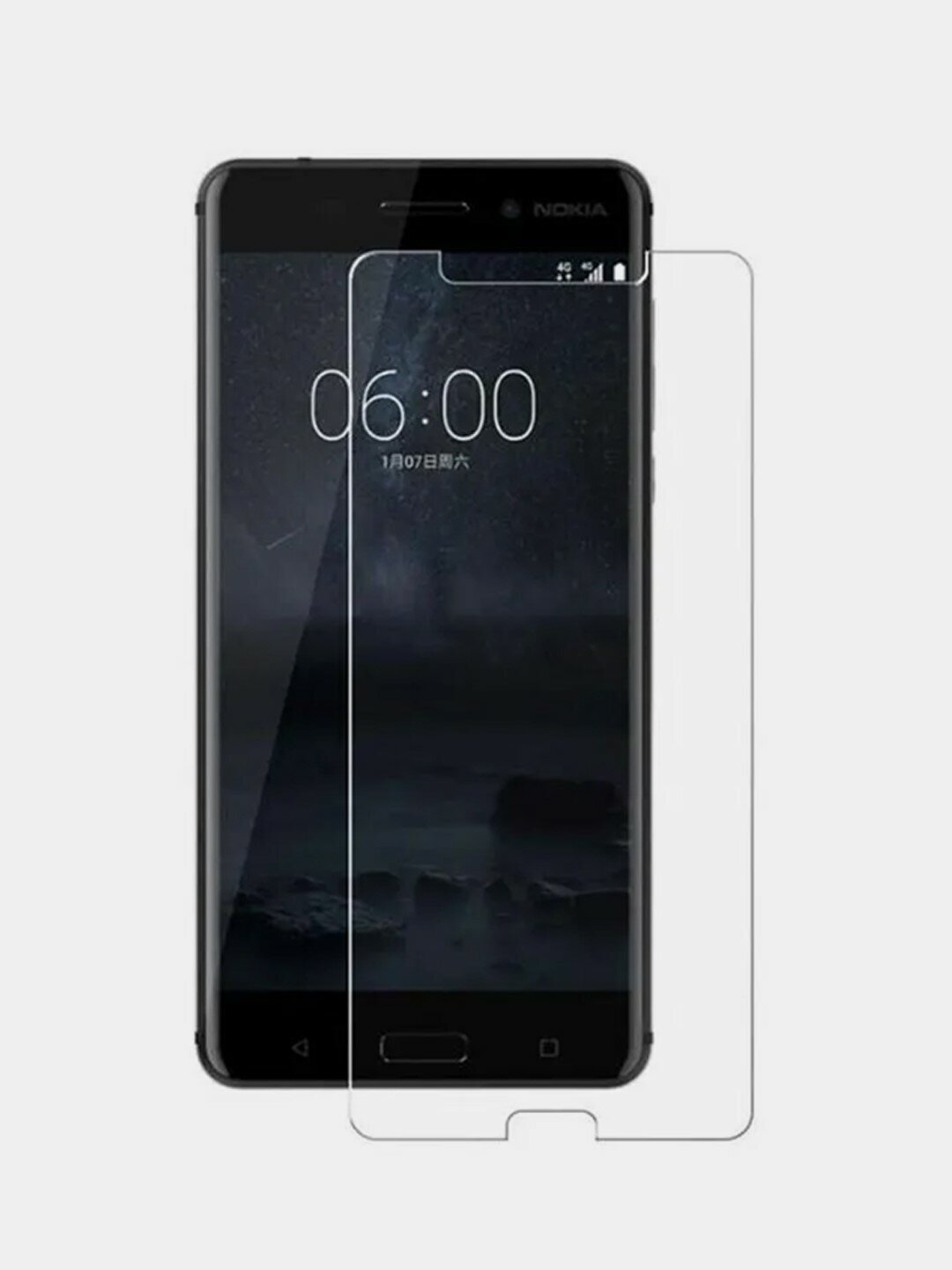 Неполноэкранное защитное стекло для Nokia 6