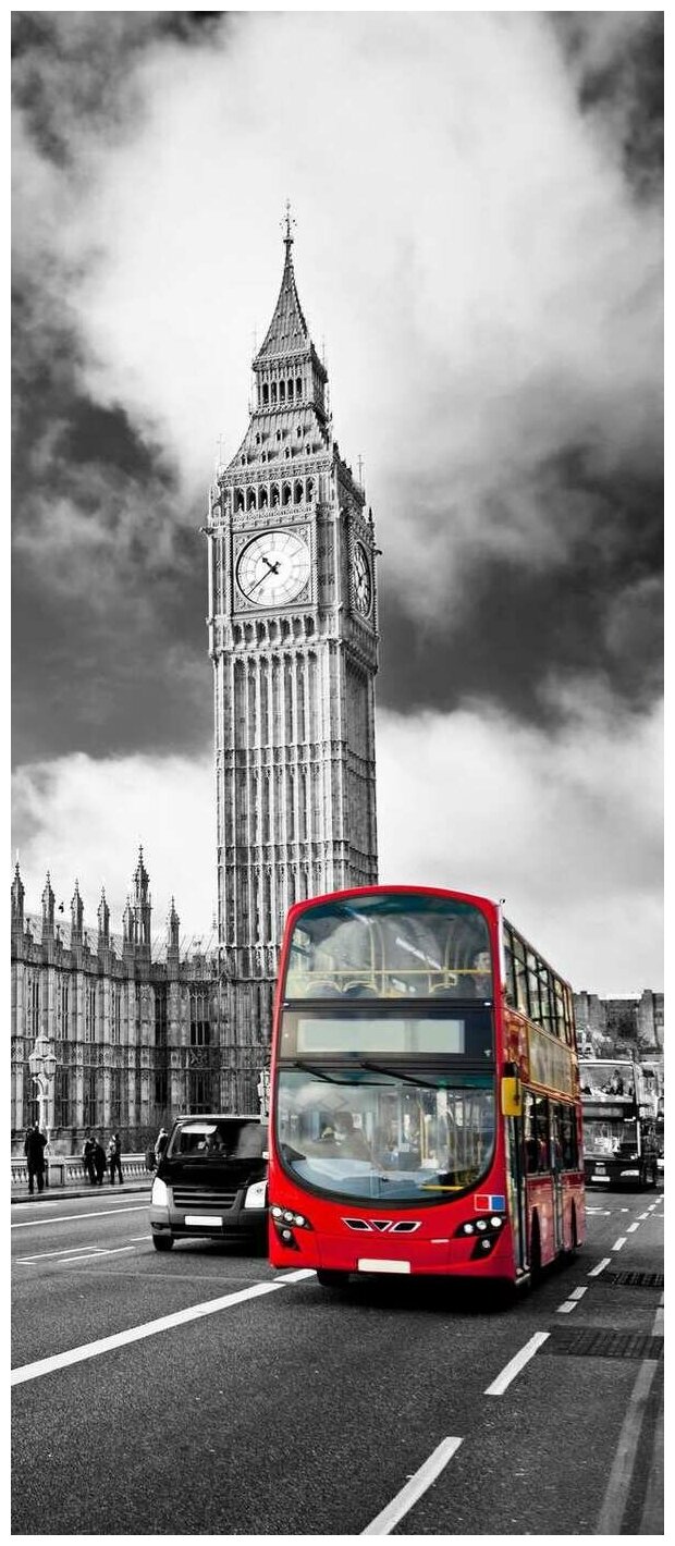 Самоклеящиеся фотообои "Биг бен, Лондон", размер: 90x210 см