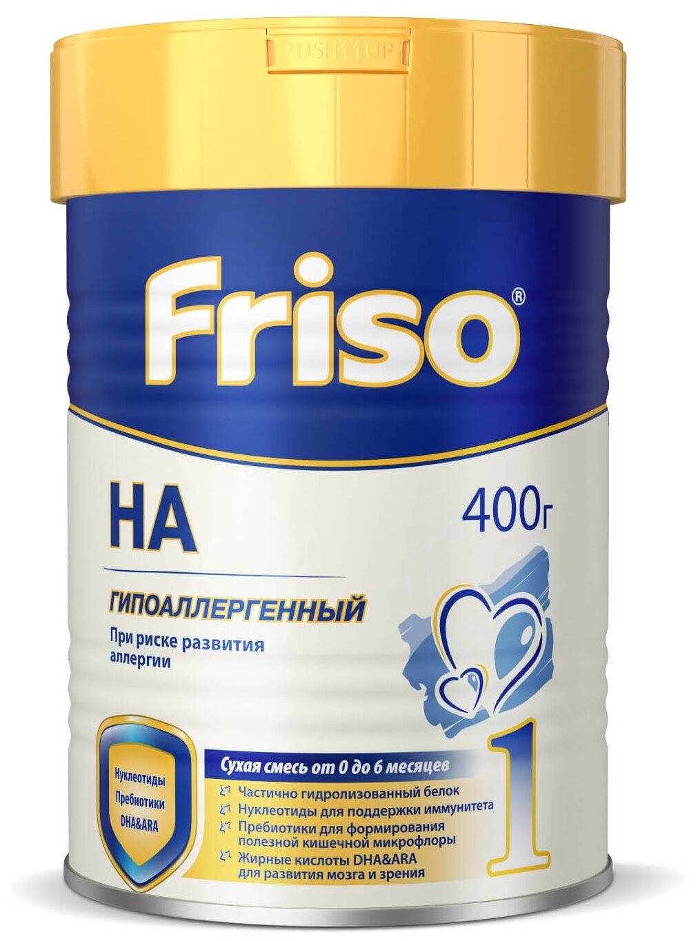Friso гипоаллергенный HA 1, с 0 до 6 месяцев, 400 г